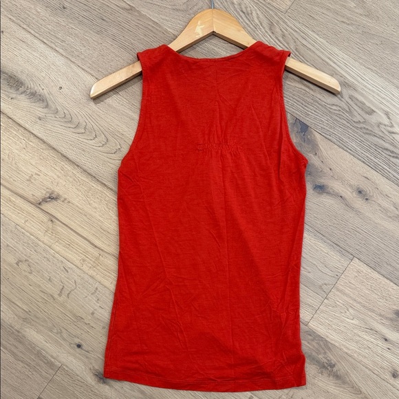 Tristan Rust Orange Ruffle Front Tank Top – XS - Picture 3 of 7